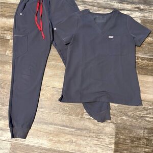 Figs Charcoal Scrub Set (XS)